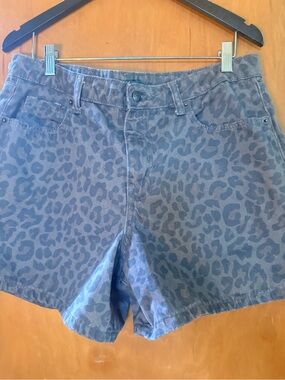 wild fable  brown/green Leopard Print Denim Shorts